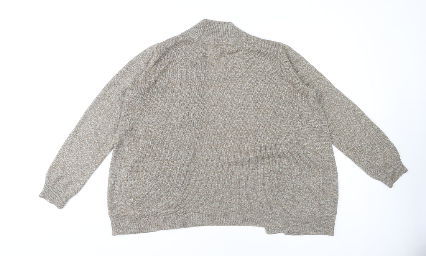 H&M Women's Beige Open Front Cardigan M