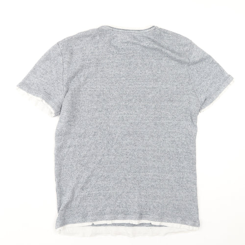 Zara Men’s Grey Crew Neck T-Shirt Size L