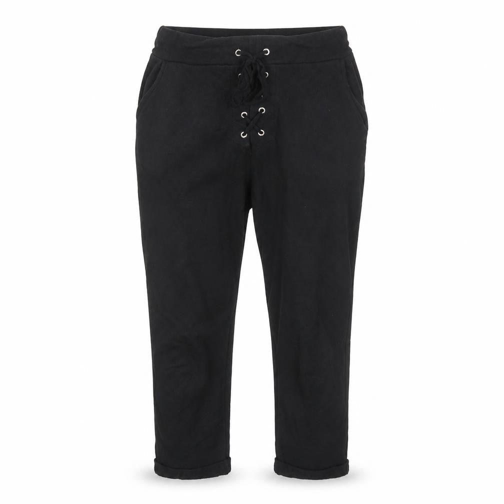 Front view of Zara Women's Black Jogger Trousers, size 28