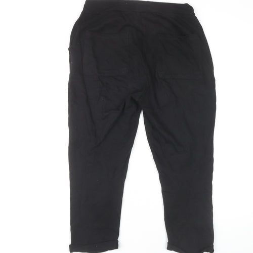 Zara Women's Black Jogger Trousers Size 28