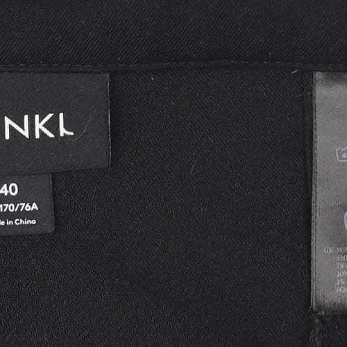 Monki Women's Black Straight Trousers Size 12