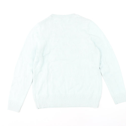 BHS Women's Blue Cotton Pullover Jumper Size 12