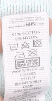 BHS Women's Blue Cotton Pullover Jumper Size 12