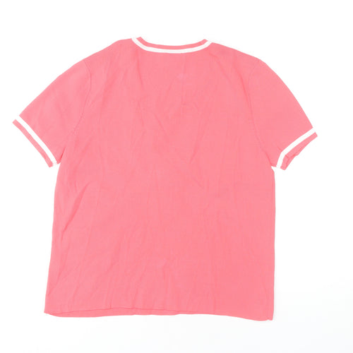 Avant Garde Women's Pink Wrap Top, Size M, Casual