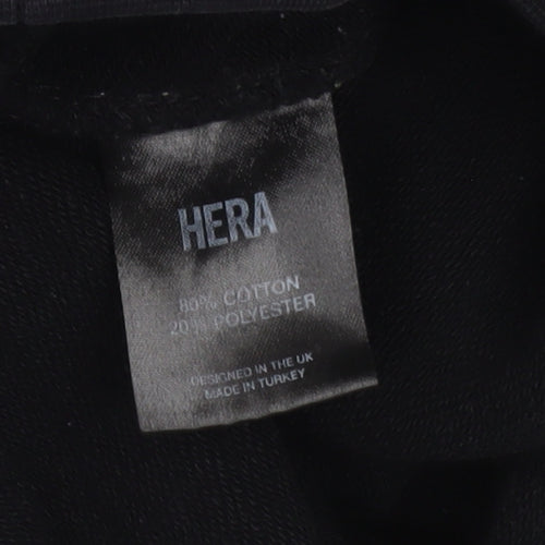HERA Men's Black XL Pullover Hoodie with Logo