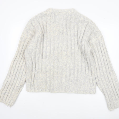 Weekday Women's Ivory Chunky Knit Pullover Jumper - M