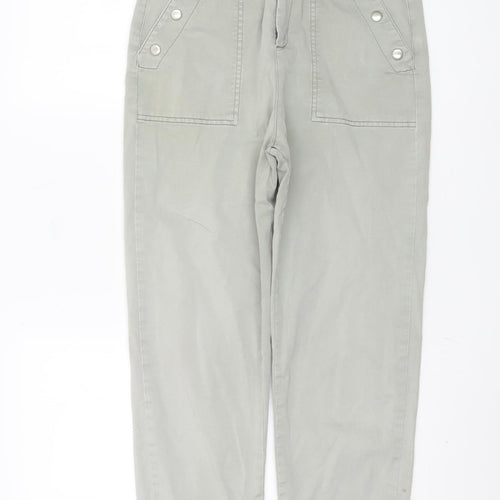 Mint Velvet Women's Grey Chino Trousers Size 8