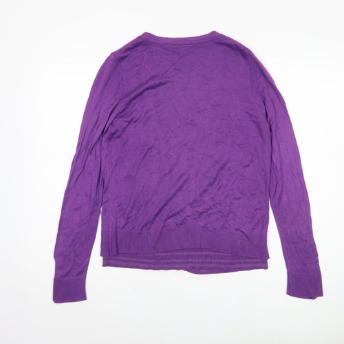 Marks and Spencer Women's Purple Open Front Cardigan Size 12