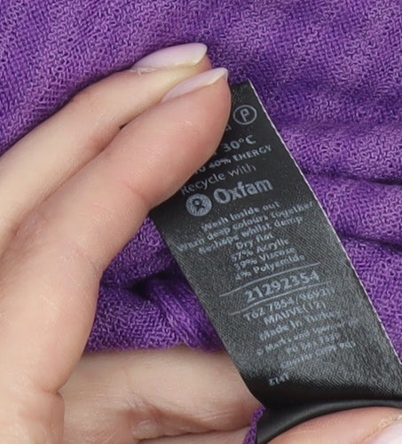 Marks and Spencer Women's Purple Open Front Cardigan Size 12