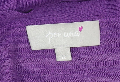 Marks and Spencer Women's Purple Open Front Cardigan Size 12