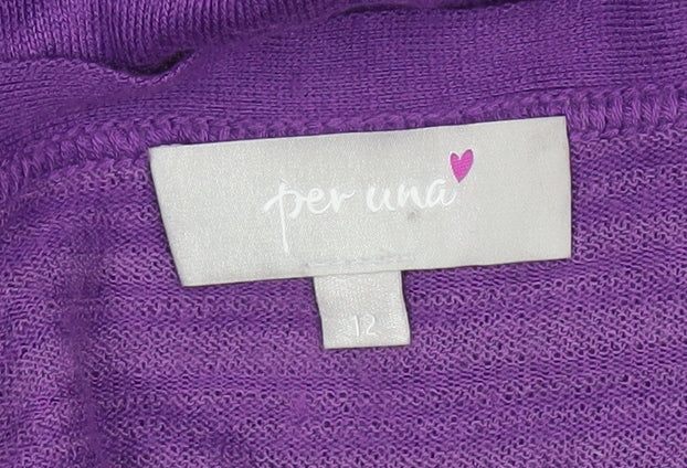 Marks and Spencer Women's Purple Open Front Cardigan Size 12