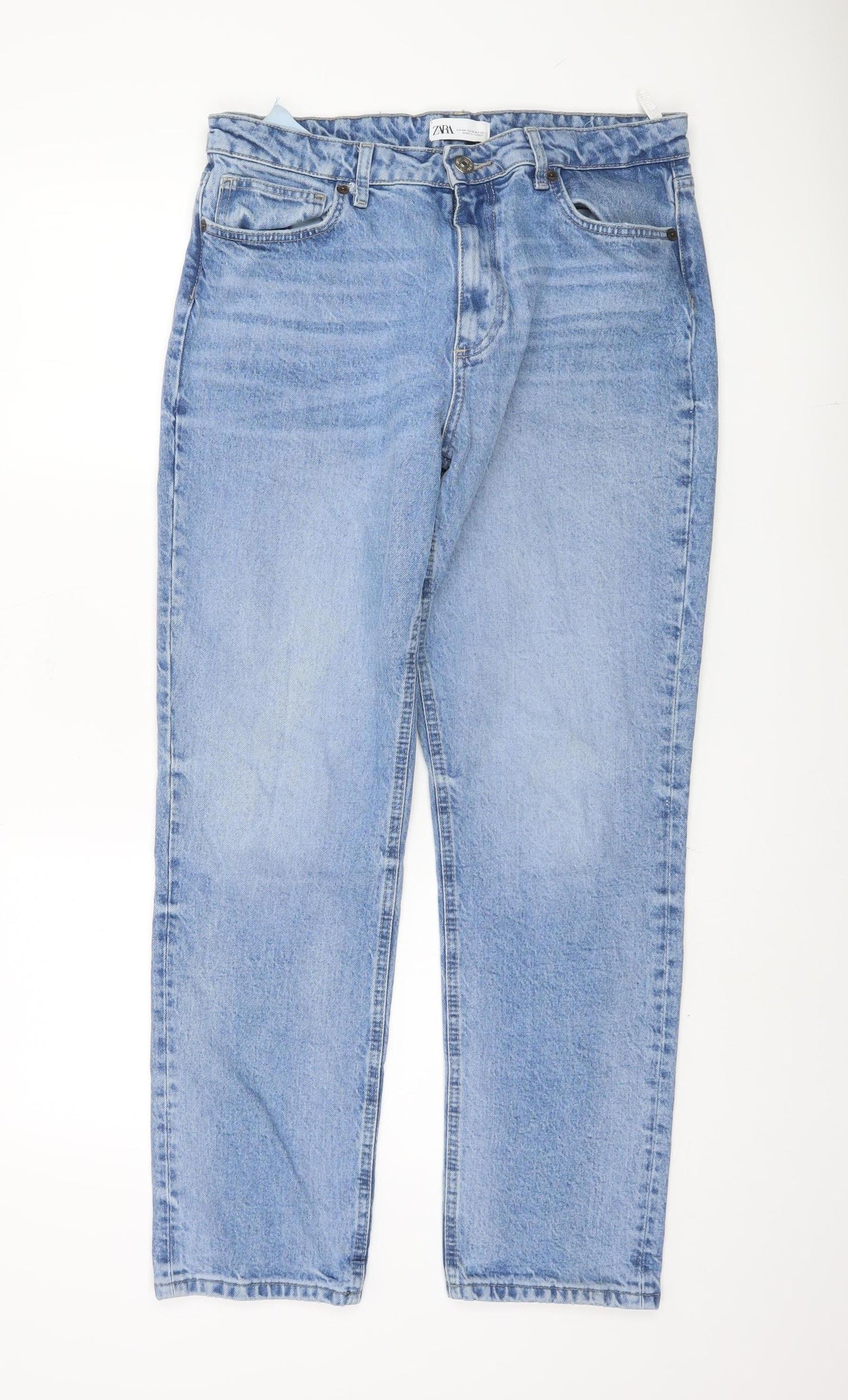 Zara Women's Blue Straight Jeans Size 16