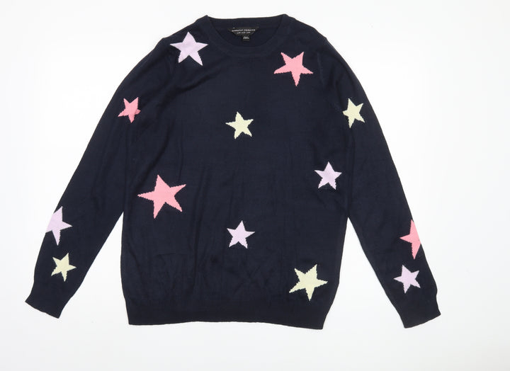 Dorothy Perkins Women’s Blue Star Pullover Jumper M