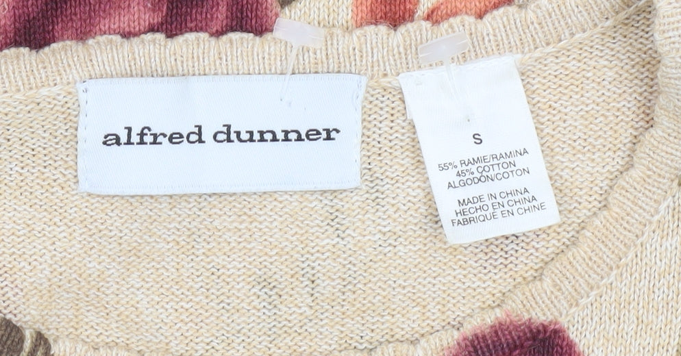 Alfred Dunner Women’s Beige Floral Pullover Jumper S