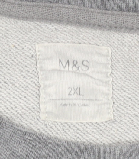 Marks and Spencer Men's Grey 2XL Sweatshirt