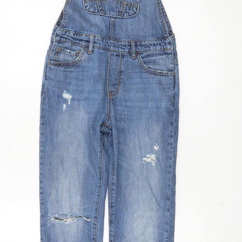 Gap Girls Blue Denim Dungaree, Age 10-11, Adjustable, Pockets