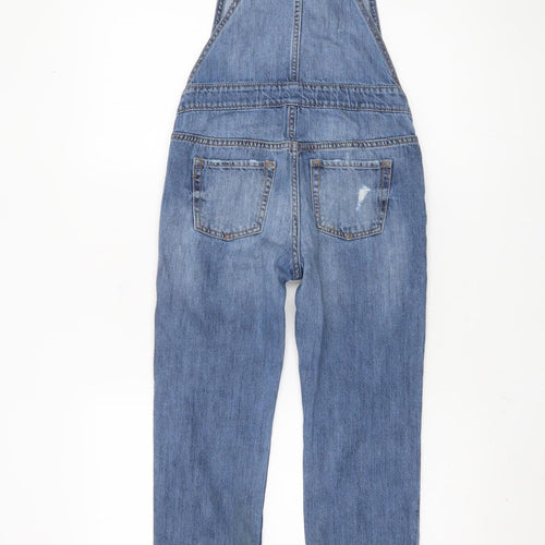 Gap Girls Blue Denim Dungaree, Age 10-11, Adjustable, Pockets