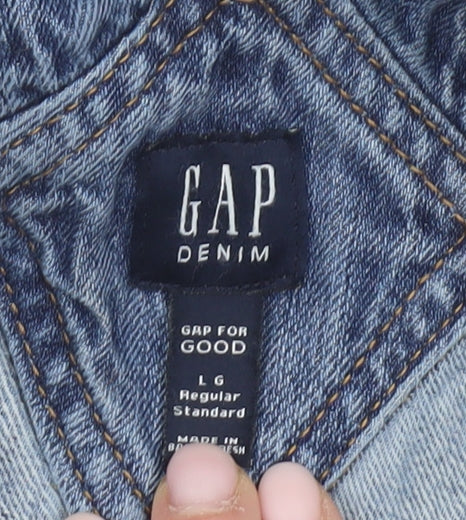Gap Girls Blue Denim Dungaree, Age 10-11, Adjustable, Pockets