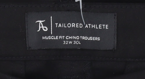 Tailored Athlete Men's Black Chino Trousers 32