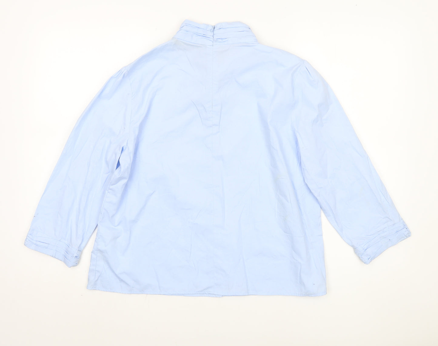 Zara Women's Blue Rhinestone Long Sleeve Top Size 12