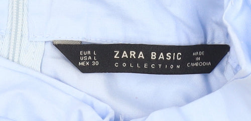 Zara Women's Blue Rhinestone Long Sleeve Top Size 12