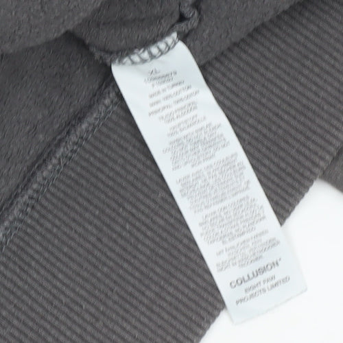 COLLUSION Men's Grey Pullover Hoodie, Regular Fit