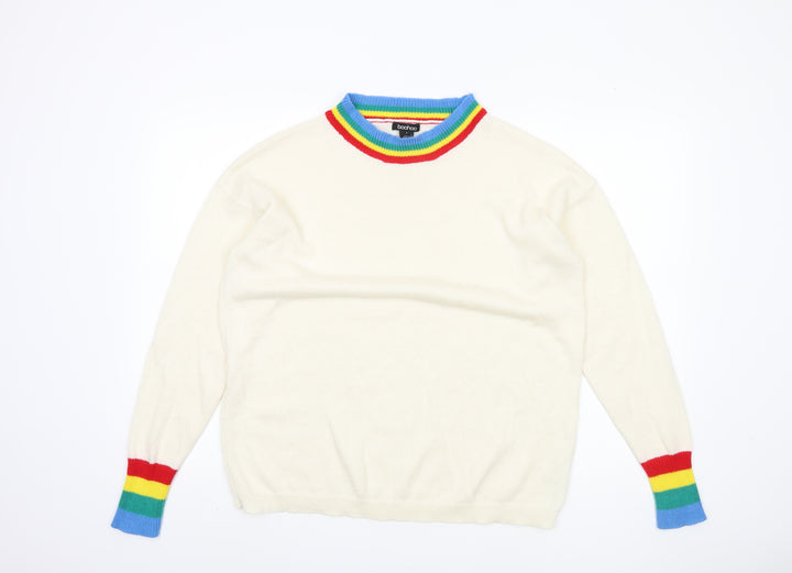 Boohoo Womens Multicoloured L Pullover Jumper