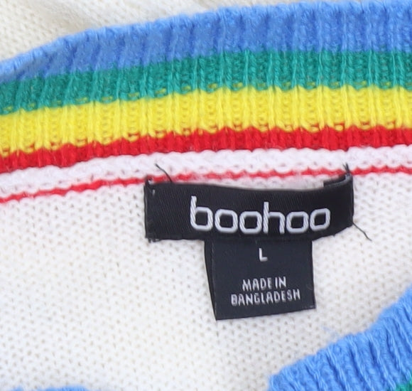 Boohoo Womens Multicoloured L Pullover Jumper