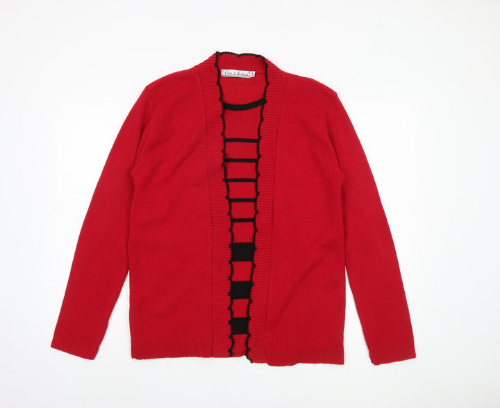 Pure & Natural Women's Red Cardigan Size S