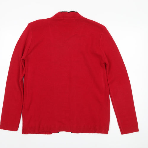 Pure & Natural Women's Red Cardigan Size S