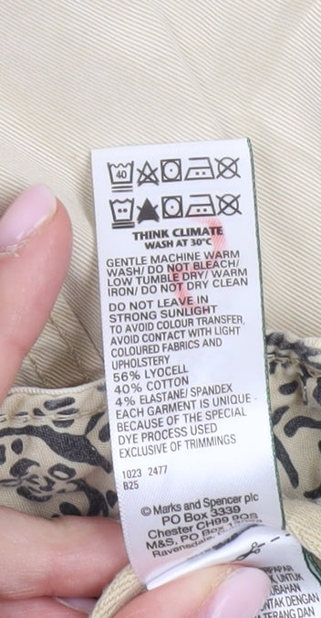 Marks and Spencer Women's Beige Cargo Trousers Size 18