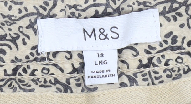 Marks and Spencer Women's Beige Cargo Trousers Size 18