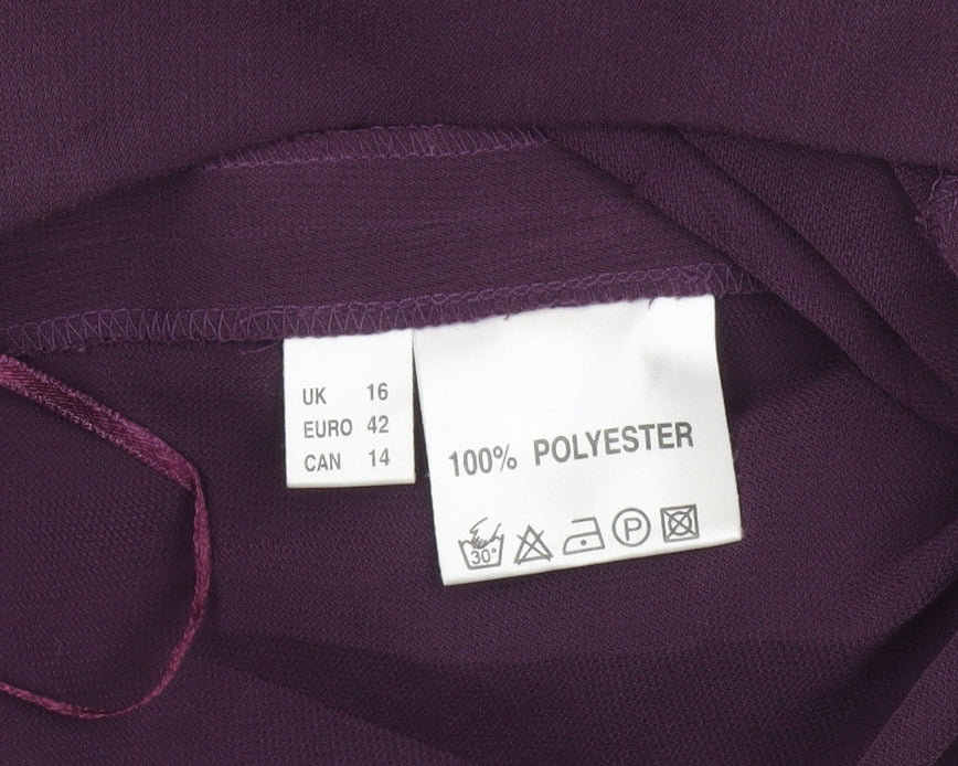 Jacques Vert Women's Purple Trousers Size 16