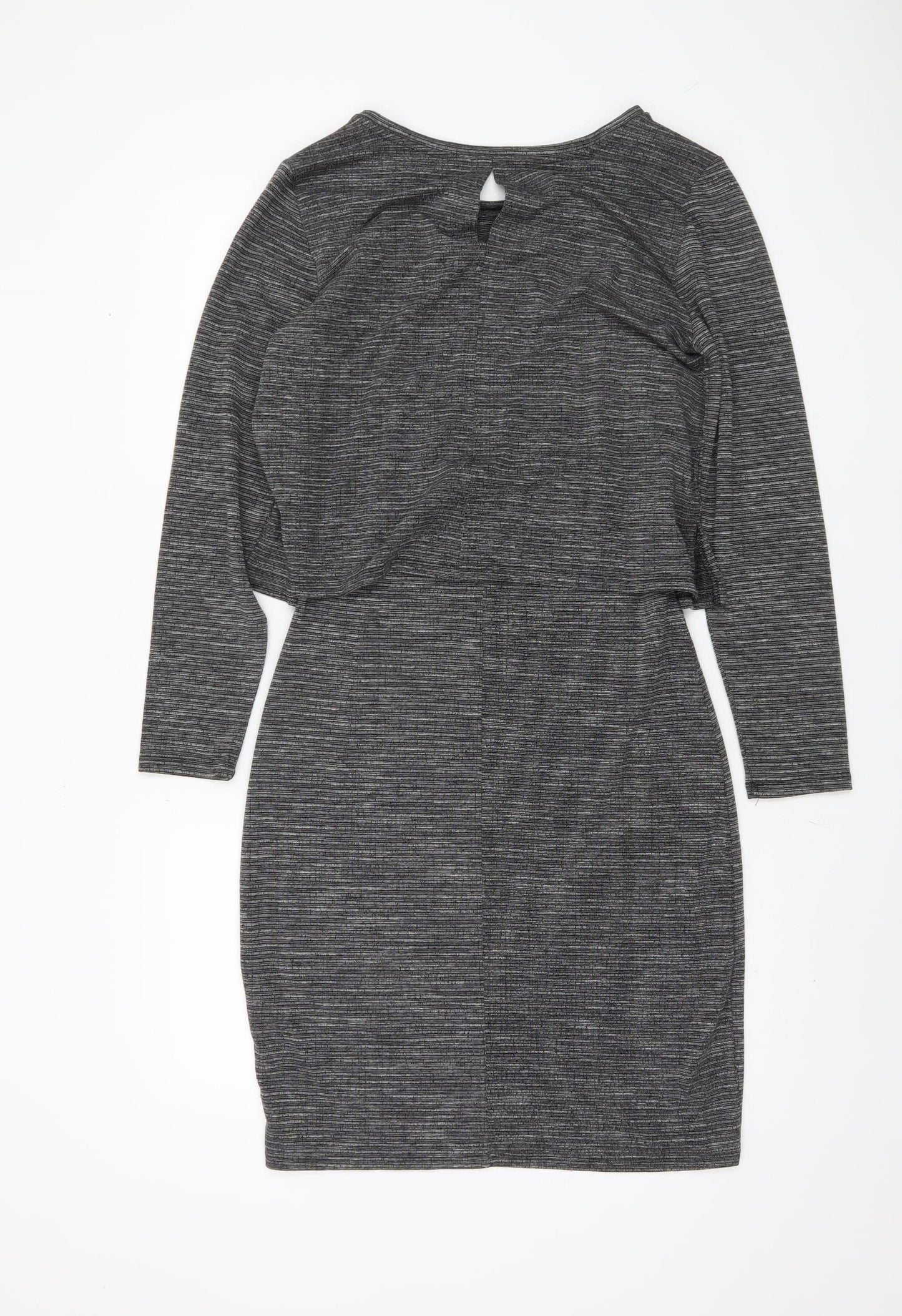Fransa Women's Grey Dress, Size S, Long Sleeve, Excellent Condition