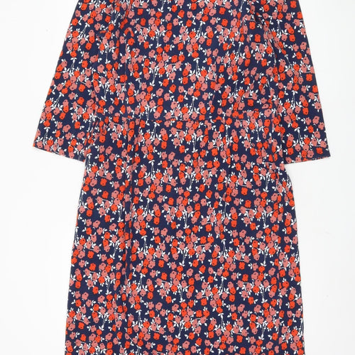 Boden Women's Multicoloured Floral Shift Dress Size 16