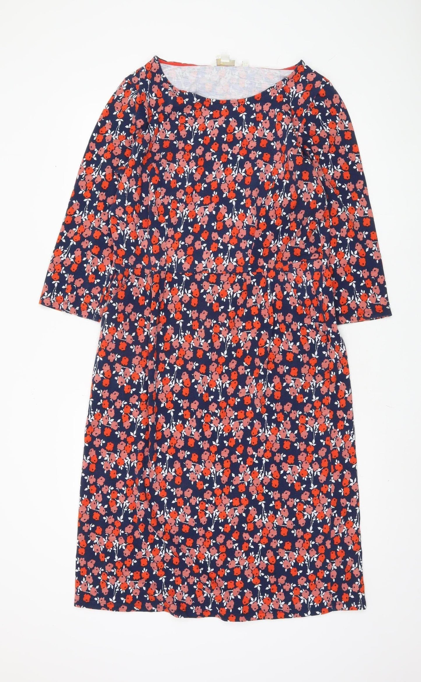 Boden Women's Multicoloured Floral Shift Dress Size 16