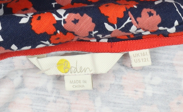 Boden Women's Multicoloured Floral Shift Dress Size 16