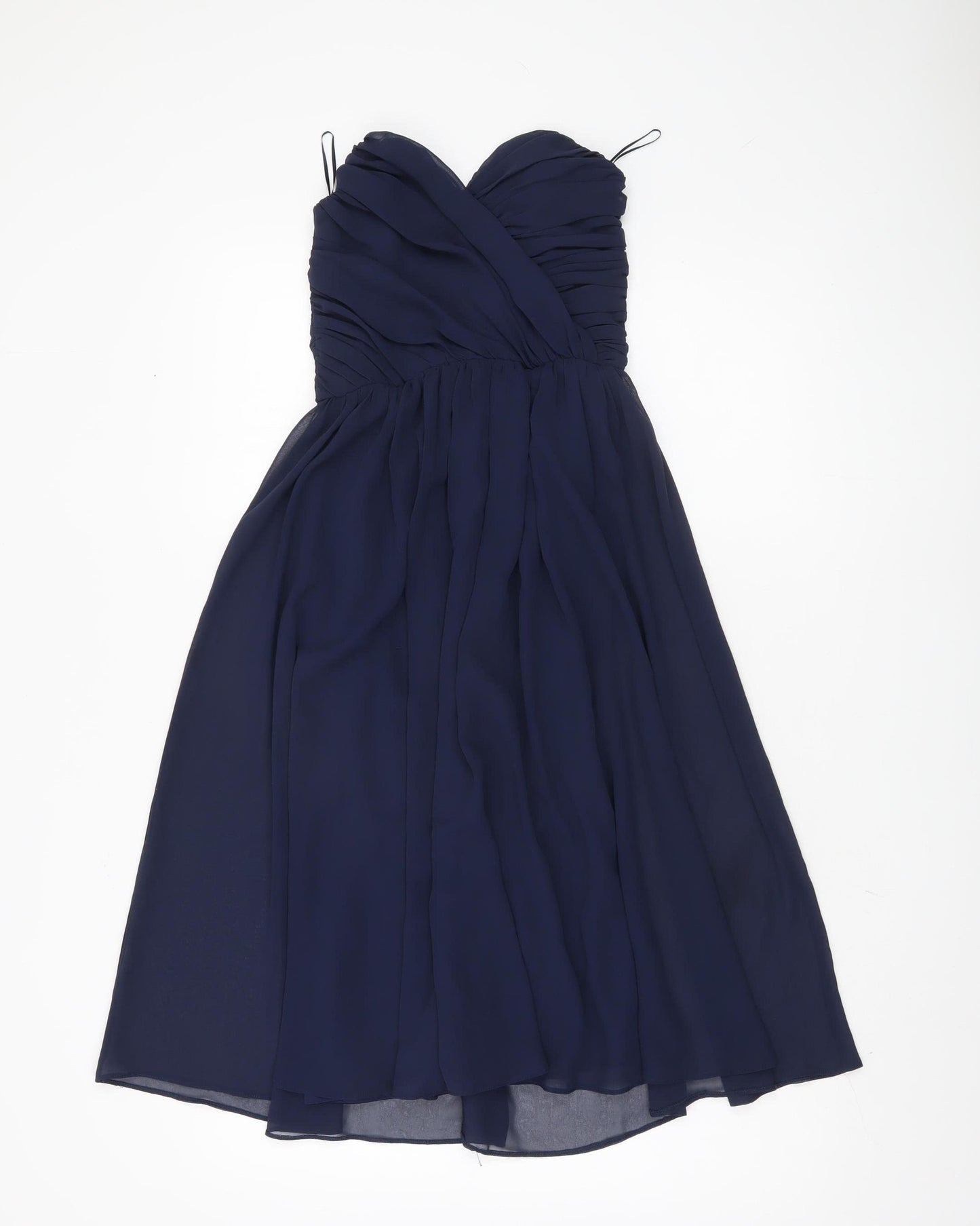 ASOS Women's Blue Midi Fit & Flare Dress Size 8