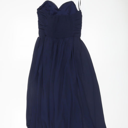 ASOS Women's Blue Midi Fit & Flare Dress Size 8