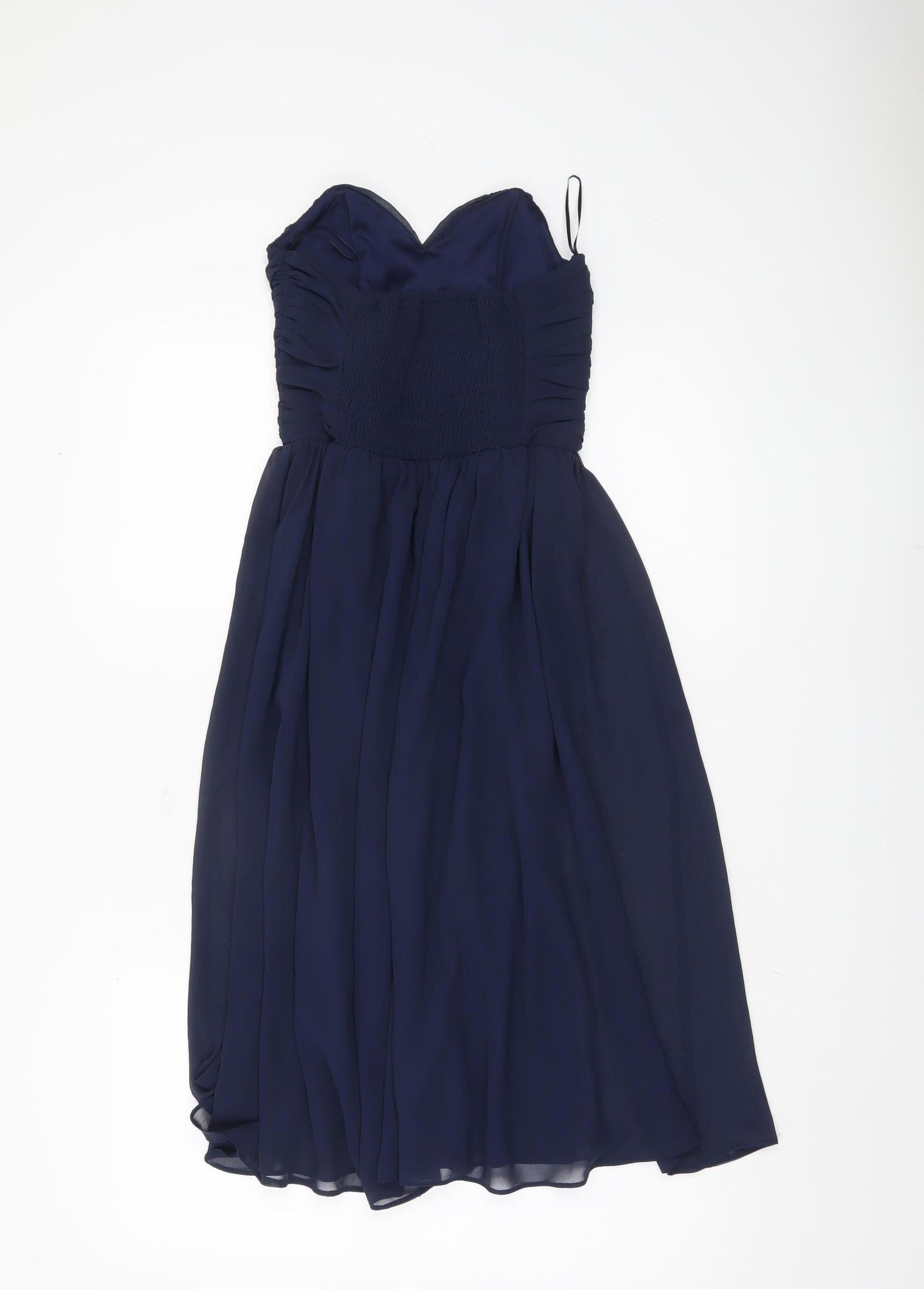 ASOS Women's Blue Midi Fit & Flare Dress Size 8