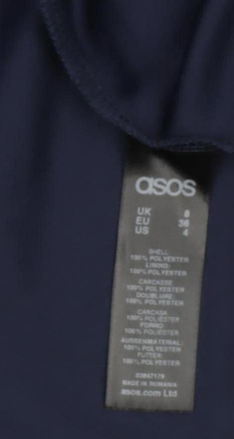 ASOS Women's Blue Midi Fit & Flare Dress Size 8