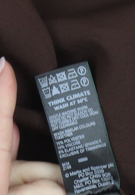 Marks and Spencer Women's Brown Plus Size Trousers