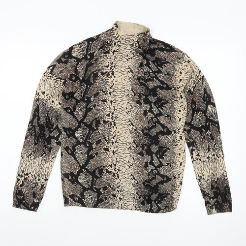 Diva Women's Beige Black Animal Print Jumper S/M