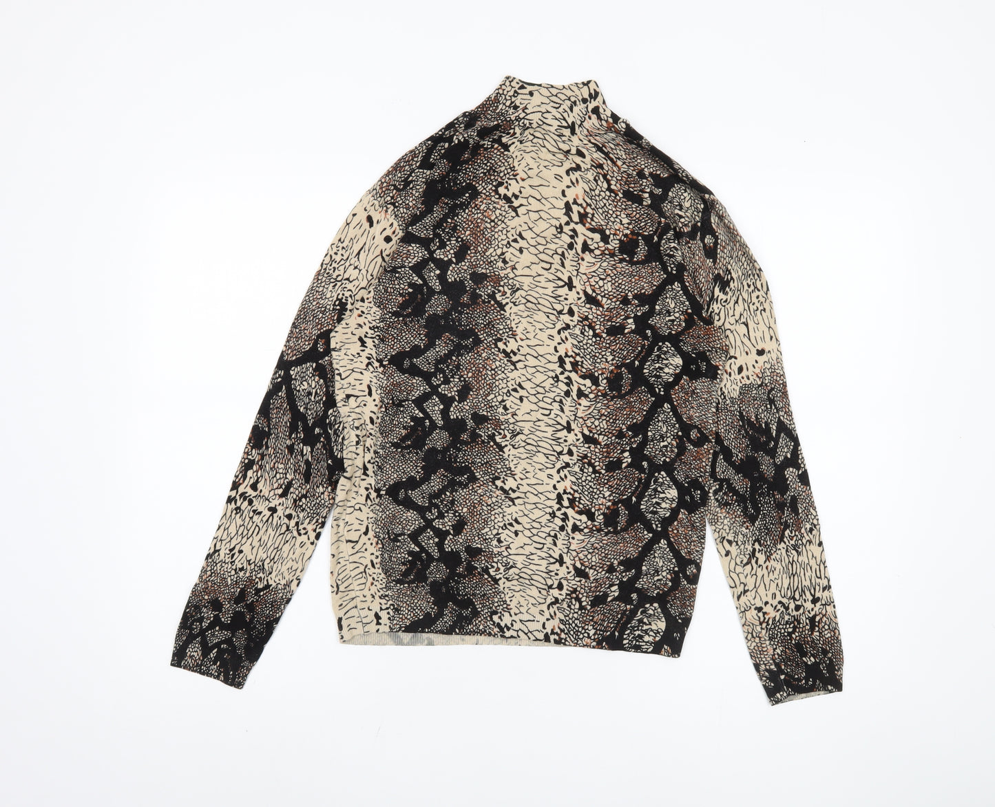 Diva Women's Beige Black Animal Print Jumper S/M