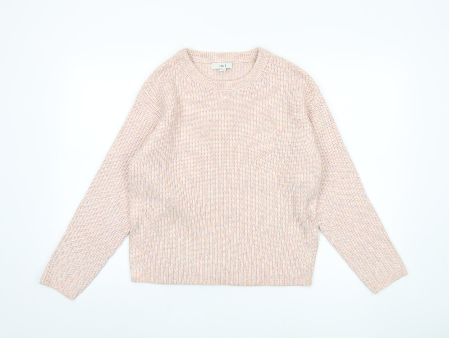 Marks and Spencer Women's Beige Knit Pullover Jumper - S