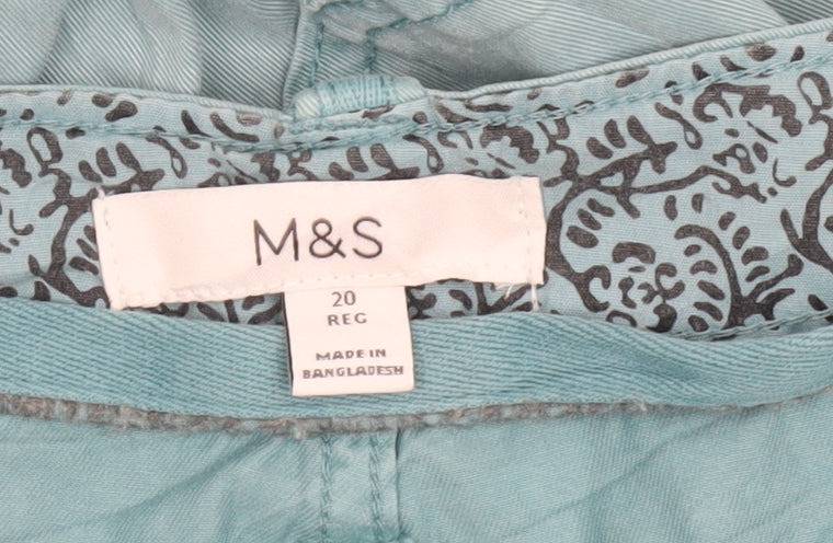 Marks and Spencer Women's Green Cargo Trousers Size 20
