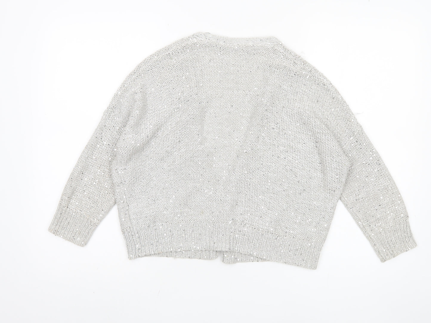 Marks and Spencer Women's Silver Sequin Cardigan Size 12