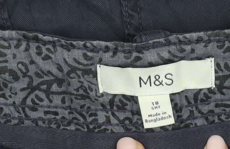Marks and Spencer Women's Blue Cargo Trousers Size 18
