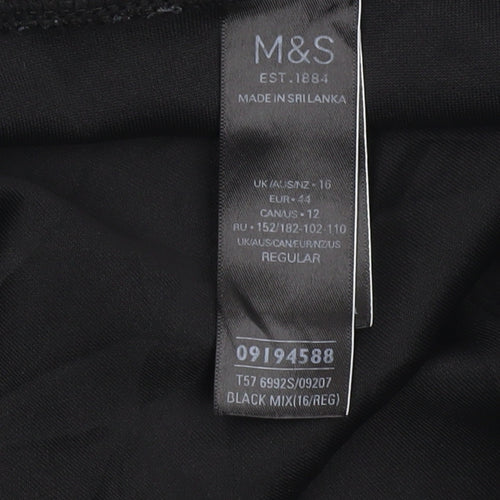 Marks and Spencer Women's Black Trousers Size 16
