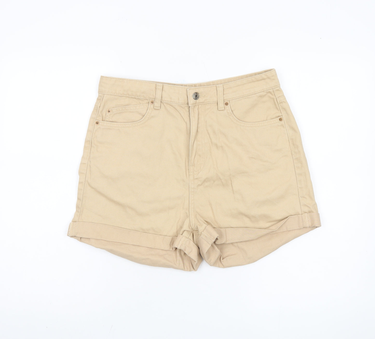 Primark Women's Beige Denim Shorts Size 14 Casual